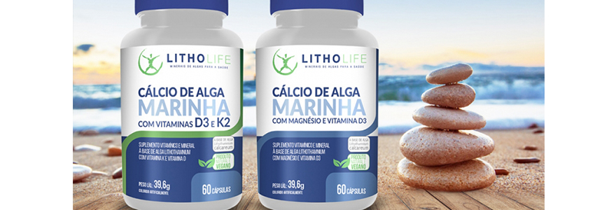 Enriquecimento de cálcio de algas marinhas nos leites vegetais